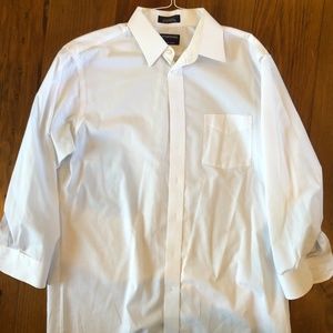 Stafford Men's White Dress Shirt 16.5 32/33